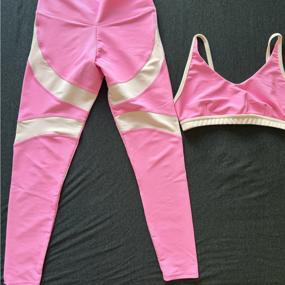 Onzie Pink and Cream Activewear Set